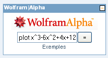 Bloc lateral de Wolfram|Alpha al Campus Virtual