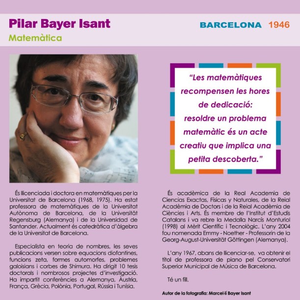 Pilar Bayer a l'exposició «16 científiques catalanes»