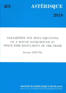 Parametrix for wave equations on a rough background iii : space-time regularity of the phase