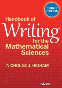 Handbook of writing for the mathematical sciences